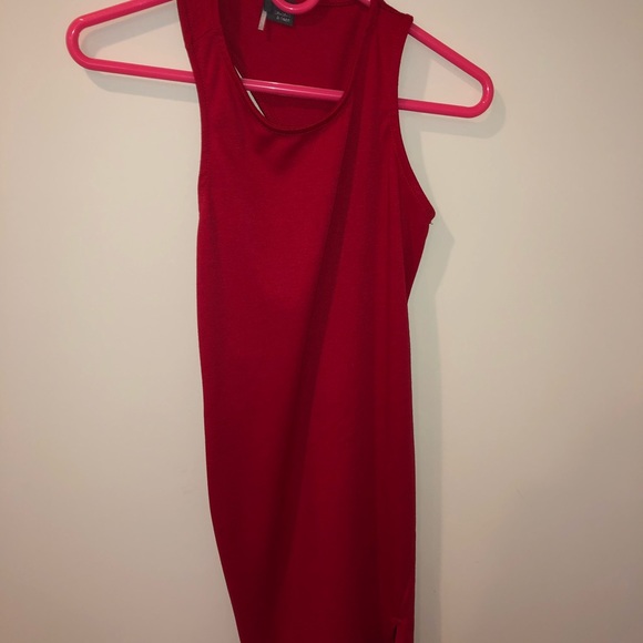 Asymmetrical red mini dress - Picture 5 of 6
